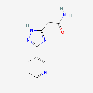 molecular formula C9H9N5O B11061010 2-[5-(pyridin-3-yl)-1H-1,2,4-triazol-3-yl]acetamide 