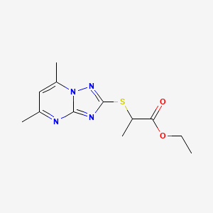 Ethyl 2-[(5,7-dimethyl[1,2,4]triazolo[1,5-a]pyrimidin-2-yl)sulfanyl]propanoate