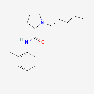 molecular formula C18H28N2O B11061032 N-(2,4-dimethylphenyl)-1-pentylprolinamide 