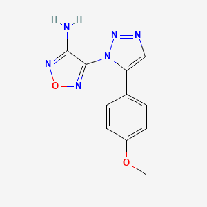 4-[5-(4-methoxyphenyl)-1H-1,2,3-triazol-1-yl]-1,2,5-oxadiazol-3-amine