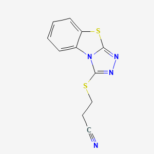 3-([1,2,4]Triazolo[3,4-b][1,3]benzothiazol-3-ylsulfanyl)propanenitrile