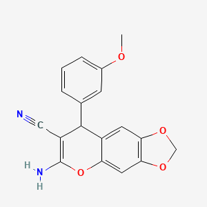 6-amino-8-(3-methoxyphenyl)-8H-[1,3]dioxolo[4,5-g]chromene-7-carbonitrile