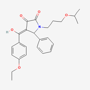 4-[(4-ethoxyphenyl)carbonyl]-3-hydroxy-5-phenyl-1-[3-(propan-2-yloxy)propyl]-1,5-dihydro-2H-pyrrol-2-one