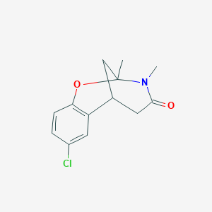 molecular formula C13H14ClNO2 B11061086 8-chloro-2,3-dimethyl-2,3,5,6-tetrahydro-4H-2,6-methano-1,3-benzoxazocin-4-one 