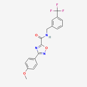 3-(4-methoxyphenyl)-N-[3-(trifluoromethyl)benzyl]-1,2,4-oxadiazole-5-carboxamide