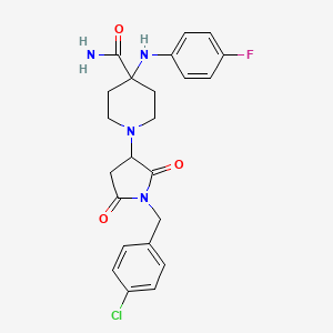 1-[1-(4-Chlorobenzyl)-2,5-dioxopyrrolidin-3-yl]-4-[(4-fluorophenyl)amino]piperidine-4-carboxamide