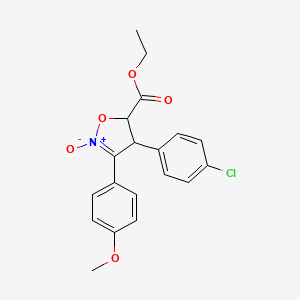 4-(4-Chlorophenyl)-5-(ethoxycarbonyl)-3-(4-methoxyphenyl)-4,5-dihydroisoxazol-2-ium-2-olate