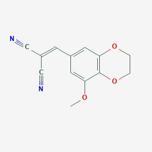 [(8-Methoxy-2,3-dihydro-1,4-benzodioxin-6-yl)methylidene]propanedinitrile