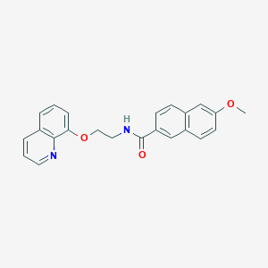 molecular formula C23H20N2O3 B11061181 6-methoxy-N-[2-(quinolin-8-yloxy)ethyl]naphthalene-2-carboxamide 