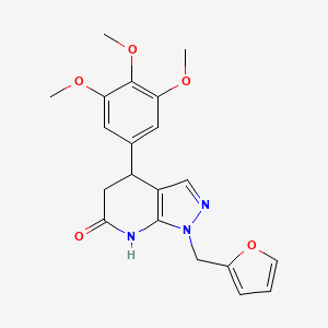 1-(furan-2-ylmethyl)-4-(3,4,5-trimethoxyphenyl)-4,5-dihydro-1H-pyrazolo[3,4-b]pyridin-6-ol