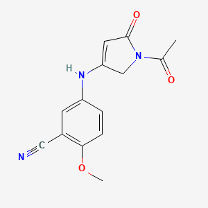 5-[(1-acetyl-5-oxo-2,5-dihydro-1H-pyrrol-3-yl)amino]-2-methoxybenzonitrile