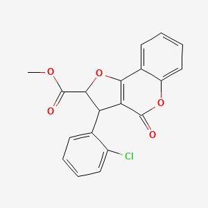 methyl 3-(2-chlorophenyl)-4-oxo-2,3-dihydro-4H-furo[3,2-c]chromene-2-carboxylate