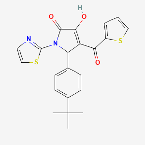 5-(4-tert-butylphenyl)-3-hydroxy-1-(1,3-thiazol-2-yl)-4-(thiophen-2-ylcarbonyl)-1,5-dihydro-2H-pyrrol-2-one