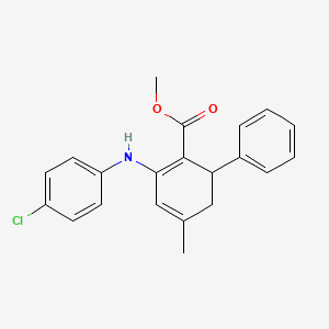 Methyl 2-(4-chloroanilino)-4-methyl-6-phenyl-1,3-cyclohexadiene-1-carboxylate