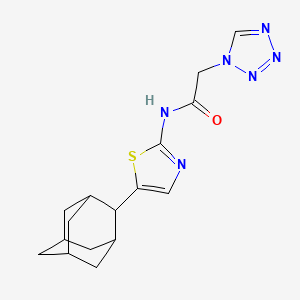 N-[5-(2-Adamantyl)-1,3-thiazol-2-YL]-2-(1H-tetrazol-1-YL)acetamide