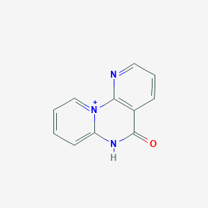 molecular formula C11H8N3O+ B11061231 3,9-diaza-1-azoniatricyclo[8.4.0.02,7]tetradeca-1(14),2(7),3,5,10,12-hexaen-8-one 