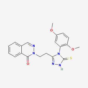 2-{2-[4-(2,5-dimethoxyphenyl)-5-sulfanyl-4H-1,2,4-triazol-3-yl]ethyl}phthalazin-1(2H)-one