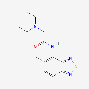 molecular formula C13H18N4OS B11061294 N~2~,N~2~-diethyl-N-(5-methyl-2,1,3-benzothiadiazol-4-yl)glycinamide 