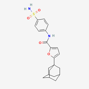 molecular formula C21H24N2O4S B11061309 5-(1-adamantyl)-N-[4-(aminosulfonyl)phenyl]-2-furamide 