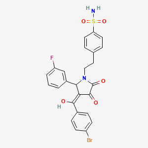 4-(2-{3-[(4-bromophenyl)carbonyl]-2-(3-fluorophenyl)-4-hydroxy-5-oxo-2,5-dihydro-1H-pyrrol-1-yl}ethyl)benzenesulfonamide