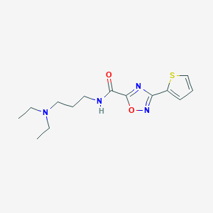 N-[3-(diethylamino)propyl]-3-(thiophen-2-yl)-1,2,4-oxadiazole-5-carboxamide