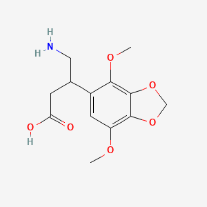 4-Amino-3-(4,7-dimethoxy-2H-1,3-benzodioxol-5-yl)butanoic acid