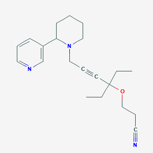 3-({3-Ethyl-6-[2-(pyridin-3-yl)piperidin-1-yl]hex-4-yn-3-yl}oxy)propanenitrile