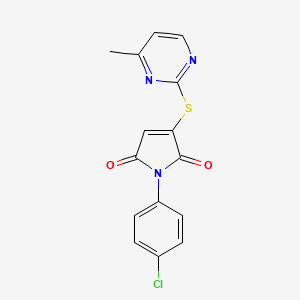 1-(4-chlorophenyl)-3-[(4-methylpyrimidin-2-yl)sulfanyl]-1H-pyrrole-2,5-dione