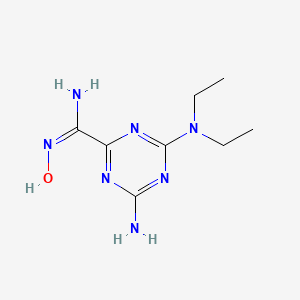 molecular formula C8H15N7O B11061410 4-amino-6-(diethylamino)-N'-hydroxy-1,3,5-triazine-2-carboximidamide 