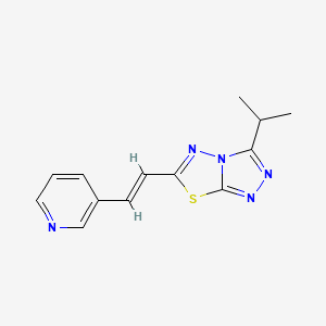 3-(propan-2-yl)-6-[(E)-2-(pyridin-3-yl)ethenyl][1,2,4]triazolo[3,4-b][1,3,4]thiadiazole