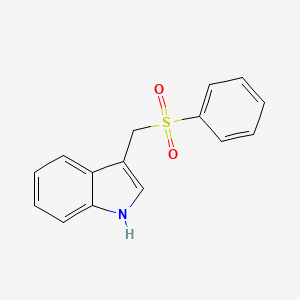 molecular formula C15H13NO2S B11061417 3-Benzenesulfonylmethyl-1H-indole CAS No. 961-31-9