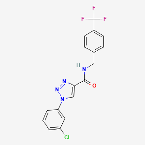 1-(3-chlorophenyl)-N-[4-(trifluoromethyl)benzyl]-1H-1,2,3-triazole-4-carboxamide