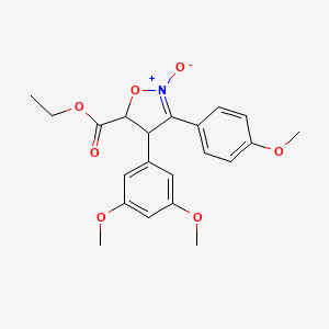 4-(3,5-Dimethoxyphenyl)-5-(ethoxycarbonyl)-3-(4-methoxyphenyl)-4,5-dihydroisoxazol-2-ium-2-olate