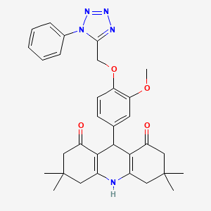 9-{3-methoxy-4-[(1-phenyl-1H-tetrazol-5-yl)methoxy]phenyl}-3,3,6,6-tetramethyl-3,4,6,7,9,10-hexahydroacridine-1,8(2H,5H)-dione