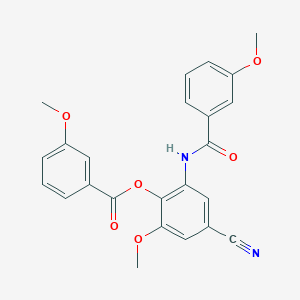 4-Cyano-2-methoxy-6-{[(3-methoxyphenyl)carbonyl]amino}phenyl 3-methoxybenzoate