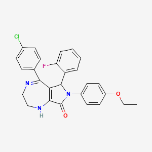 5-(4-chlorophenyl)-7-(4-ethoxyphenyl)-6-(2-fluorophenyl)-2,3,6,7-tetrahydropyrrolo[3,4-e][1,4]diazepin-8(1H)-one