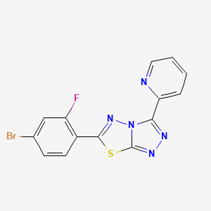 6-(4-Bromo-2-fluorophenyl)-3-(pyridin-2-yl)[1,2,4]triazolo[3,4-b][1,3,4]thiadiazole