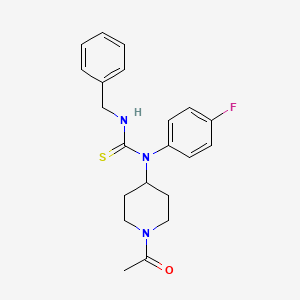 molecular formula C21H24FN3OS B11061548 1-(1-Acetylpiperidin-4-yl)-3-benzyl-1-(4-fluorophenyl)thiourea 