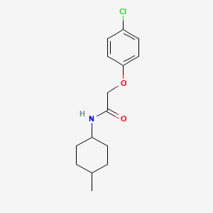 molecular formula C15H20ClNO2 B11061558 2-(4-chlorophenoxy)-N-(4-methylcyclohexyl)acetamide 