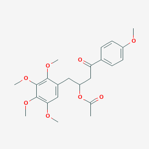 4-(4-Methoxyphenyl)-4-oxo-1-(2,3,4,5-tetramethoxyphenyl)butan-2-yl acetate