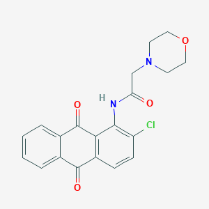 molecular formula C20H17ClN2O4 B11061586 N-(2-chloro-9,10-dioxo-9,10-dihydroanthracen-1-yl)-2-(morpholin-4-yl)acetamide 