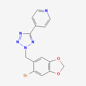 Pyridine, 4-[2-[(6-bromo-1,3-benzodioxol-5-yl)methyl]-2H-1,2,3,4-tetrazol-5-yl]-