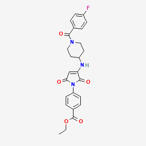 ethyl 4-[3-({1-[(4-fluorophenyl)carbonyl]piperidin-4-yl}amino)-2,5-dioxo-2,5-dihydro-1H-pyrrol-1-yl]benzoate