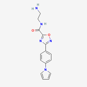 molecular formula C15H15N5O2 B11061626 N-(2-aminoethyl)-3-[4-(1H-pyrrol-1-yl)phenyl]-1,2,4-oxadiazole-5-carboxamide 