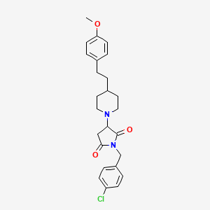 1-(4-Chlorobenzyl)-3-{4-[2-(4-methoxyphenyl)ethyl]piperidin-1-yl}pyrrolidine-2,5-dione