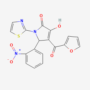 4-(2-Furylcarbonyl)-3-hydroxy-5-(2-nitrophenyl)-1-(1,3-thiazol-2-YL)-1,5-dihydro-2H-pyrrol-2-one