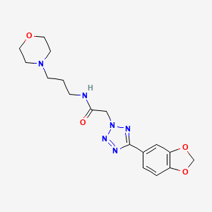 2-[5-(1,3-benzodioxol-5-yl)-2H-tetrazol-2-yl]-N-[3-(morpholin-4-yl)propyl]acetamide