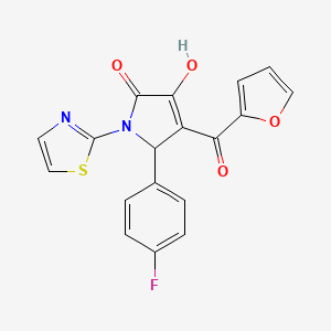 5-(4-fluorophenyl)-4-(furan-2-ylcarbonyl)-3-hydroxy-1-(1,3-thiazol-2-yl)-1,5-dihydro-2H-pyrrol-2-one