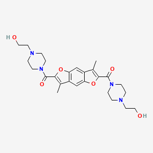 [4-(2-Hydroxyethyl)piperazino](6-{[4-(2-hydroxyethyl)piperazino]carbonyl}-3,7-dimethylfuro[2,3-F][1]benzofuran-2-YL)methanone