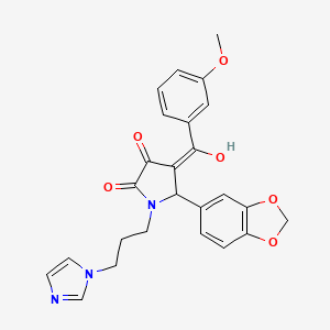 5-(1,3-benzodioxol-5-yl)-3-hydroxy-1-[3-(1H-imidazol-1-yl)propyl]-4-[(3-methoxyphenyl)carbonyl]-1,5-dihydro-2H-pyrrol-2-one